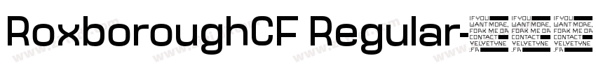 RoxboroughCF Regular字体转换